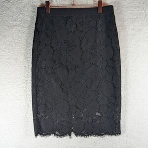 196-Tristan Elegant Black‎ Lace Pencil Skirt
